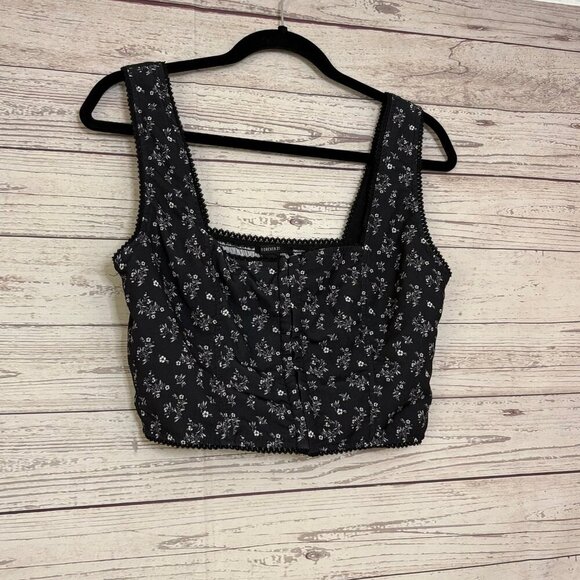 🦃‎ Forever 21 Front Closure Corset Floral Print Medium - Picture 2 of 6